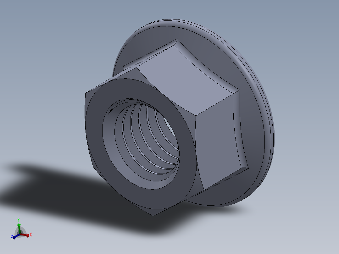 公制法兰螺母-FN M14x2.SLDPRT