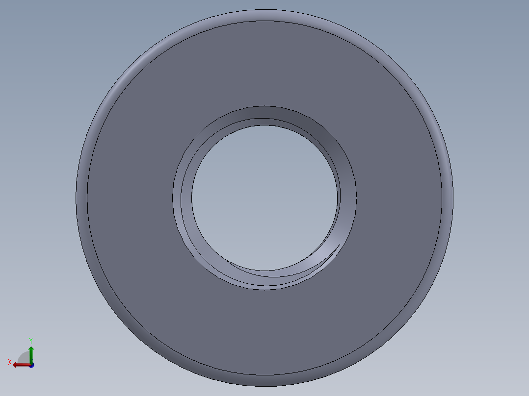 公制法兰螺母-FN M14x2.SLDPRT后视图