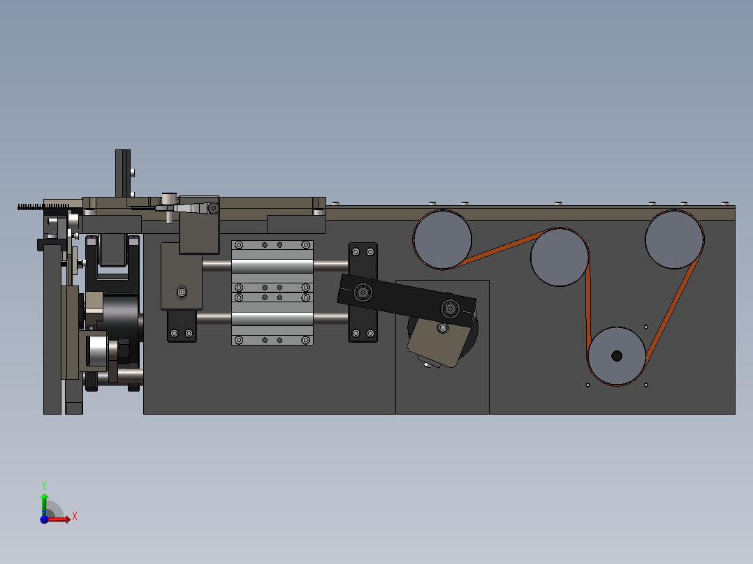 齿轮运转机构前视图