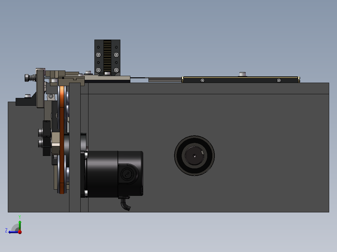 齿轮运转机构右视图