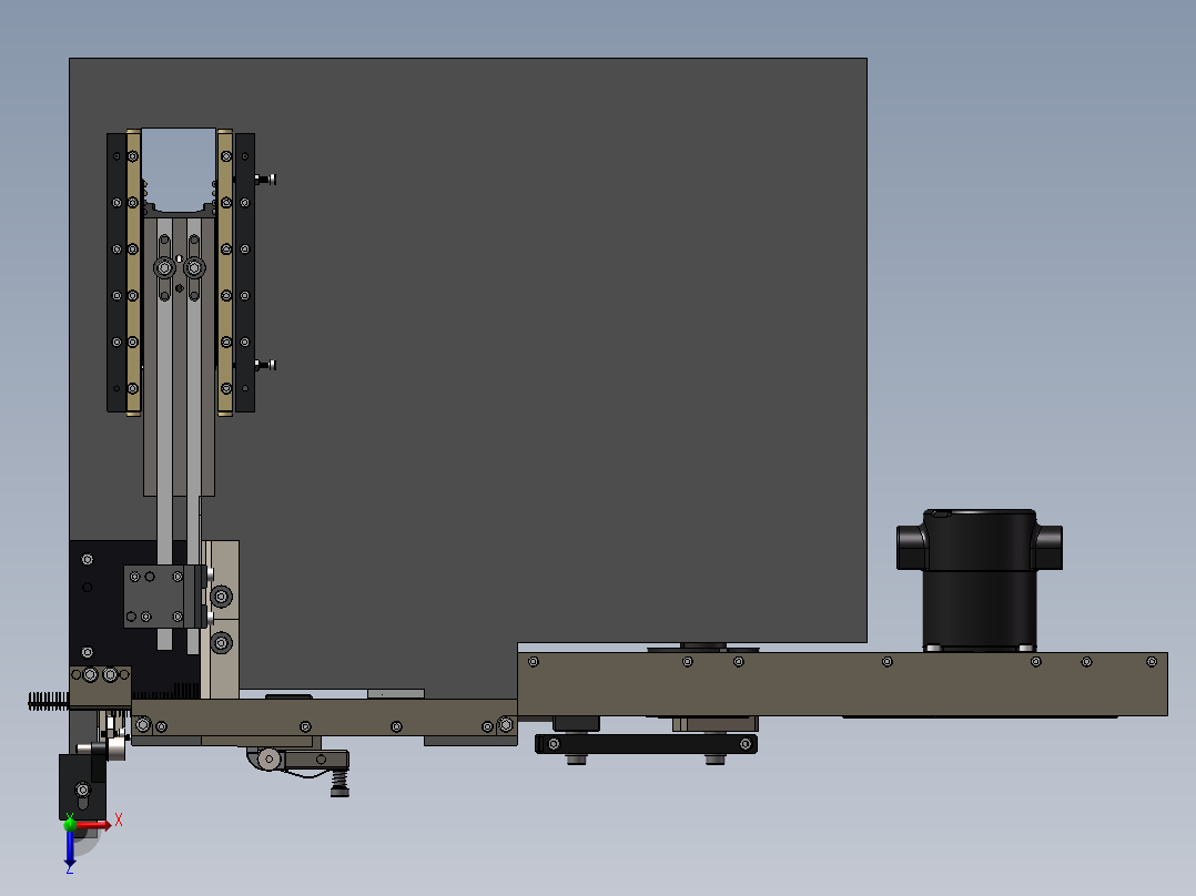 齿轮运转机构俯视图