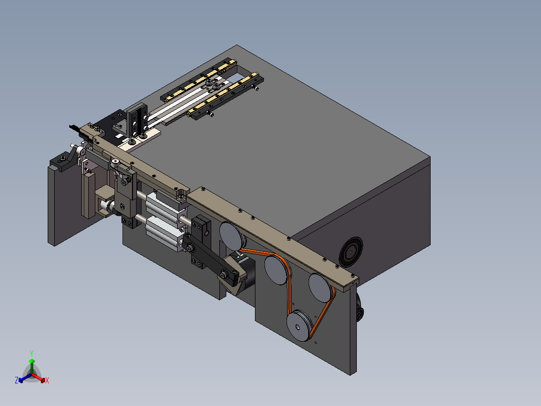 齿轮运转机构正等轴测图