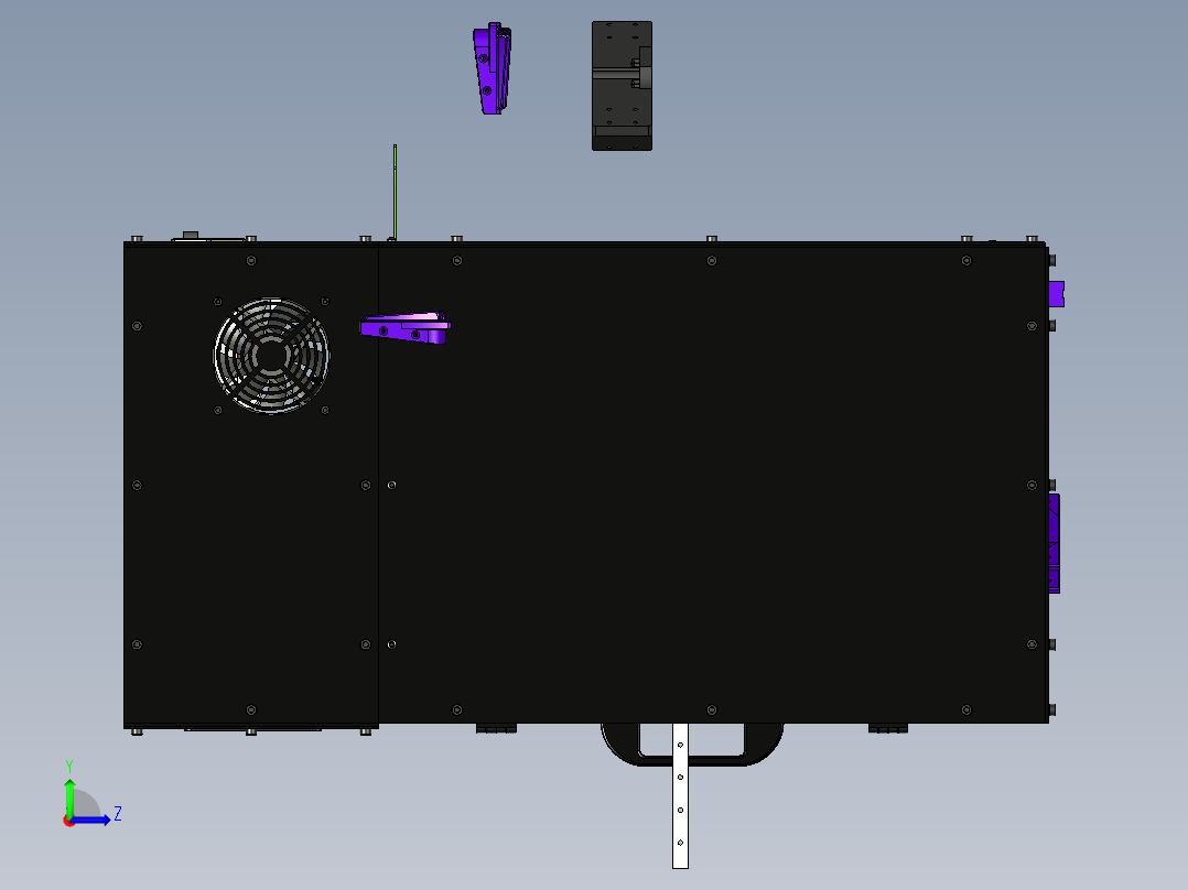 服务器机柜 (12)左视图
