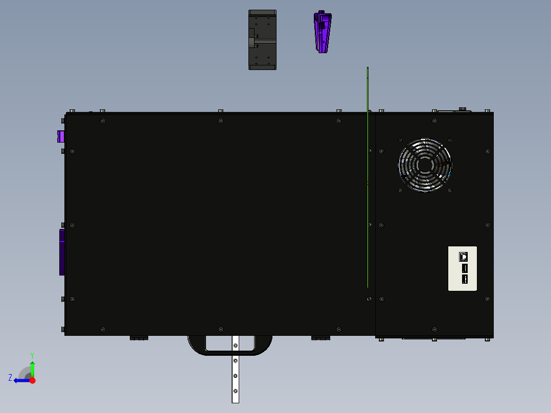 服务器机柜 (12)右视图