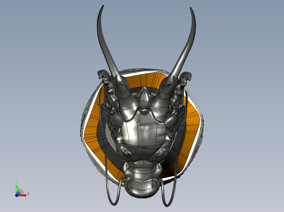 铅笔龙头雕刻艺术前视图
