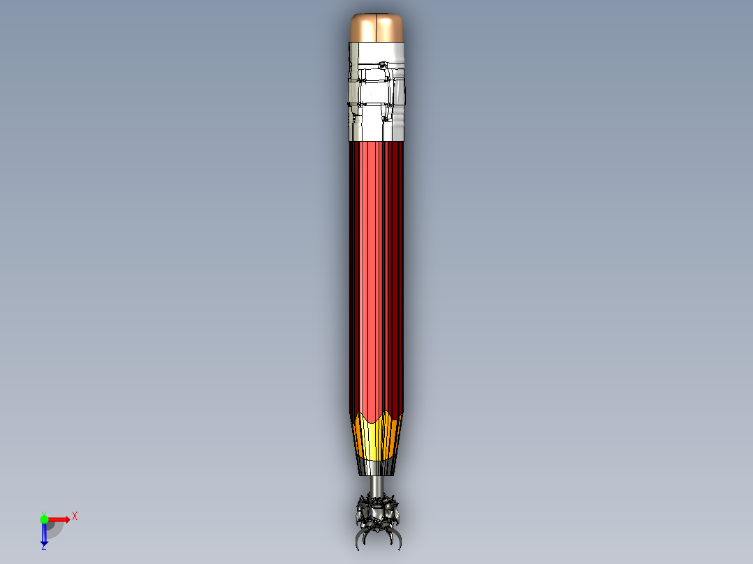 铅笔龙头雕刻艺术俯视图