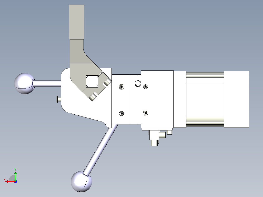 德克斯TUNKERS气缸数模V63.1 Z A11 T12 5~44_GRAD后视图