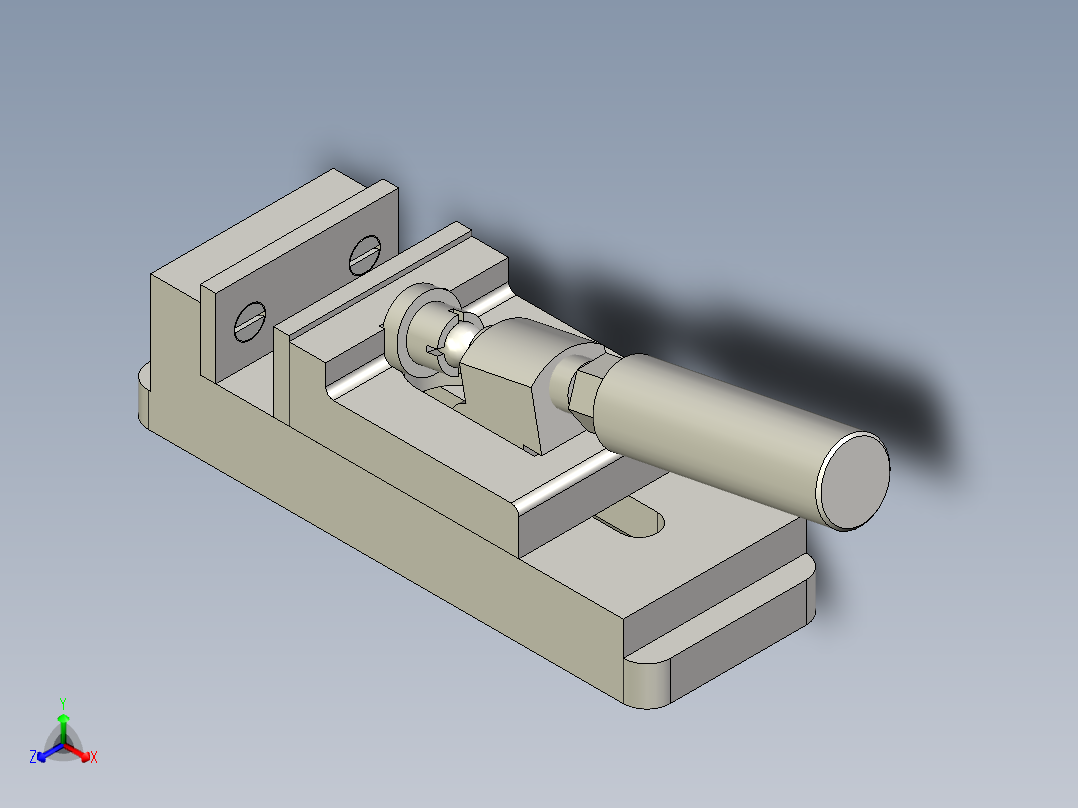 手用虎钳正等轴测图