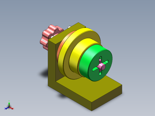 螺纹锁紧机构正等轴测缩略图