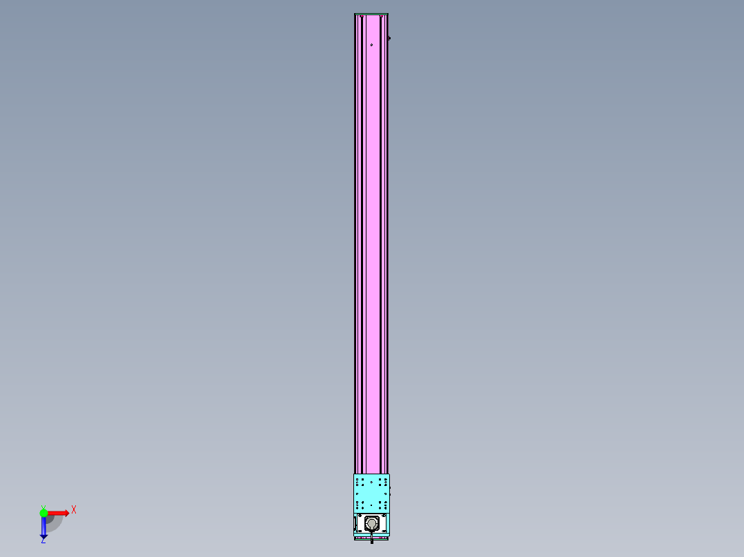 东锦齿条传动DH210G-L167-S2800-BU-减速机+P750W俯视图