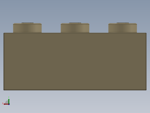 乐高套装 4421基本积木-4162465 - 3622 Brick Yellow - Tan Brick 1 x 3.SLDPRT后视缩略图