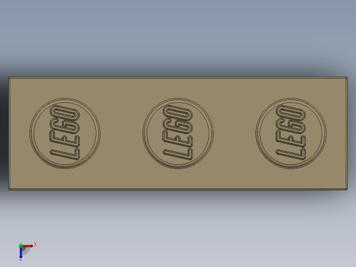 乐高套装 4421基本积木-4162465 - 3622 Brick Yellow - Tan Brick 1 x 3.SLDPRT俯视缩略图