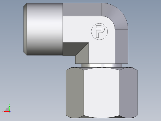 卡套式工业通用硬管接头EO_Swivel_nut_elbow_EW08SOMDCF后视缩略图