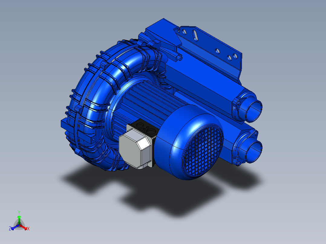高压风机正等轴测图