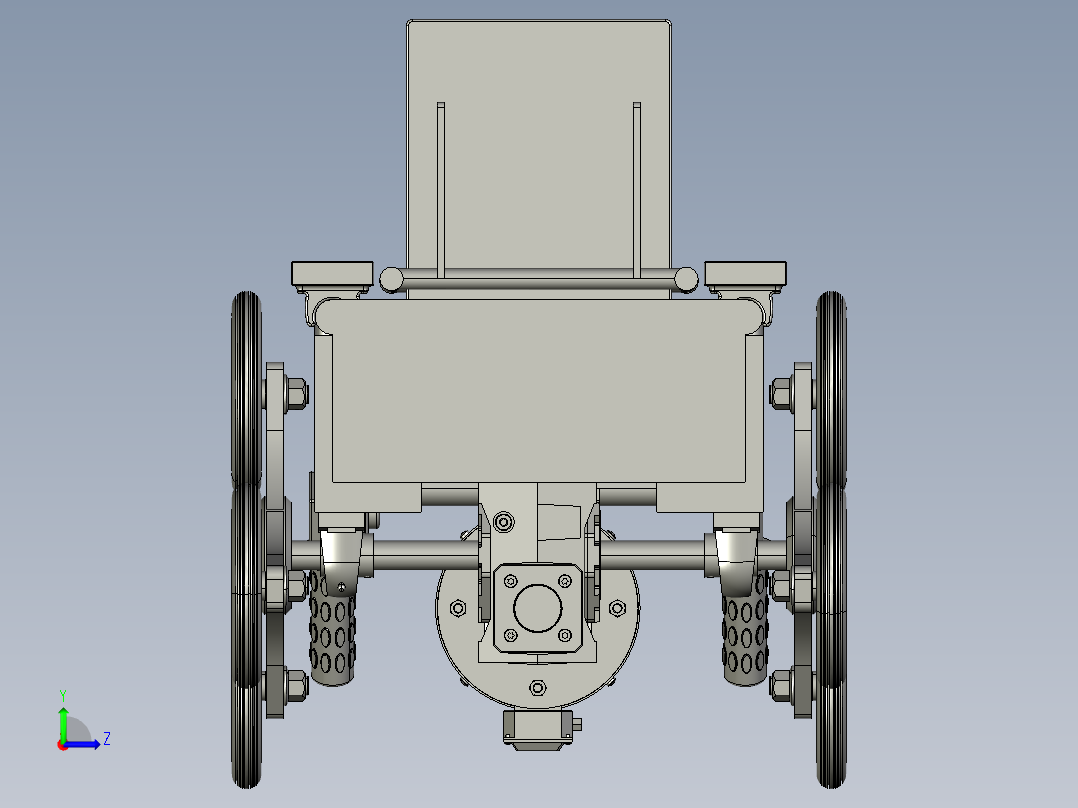 电动爬楼行李架设计 1134656 三维通用格式左视图