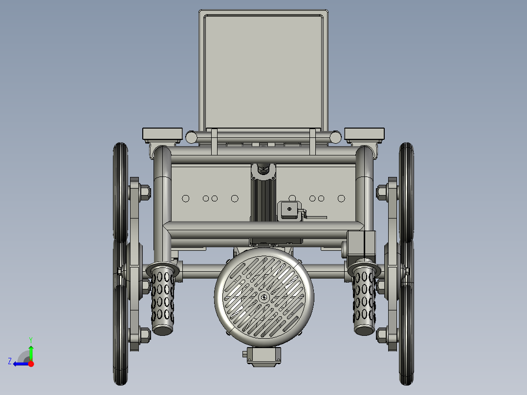 电动爬楼行李架设计 1134656 三维通用格式右视图