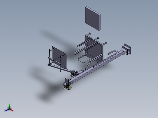 硬纸板材起吊装卸助力臂正等轴测缩略图