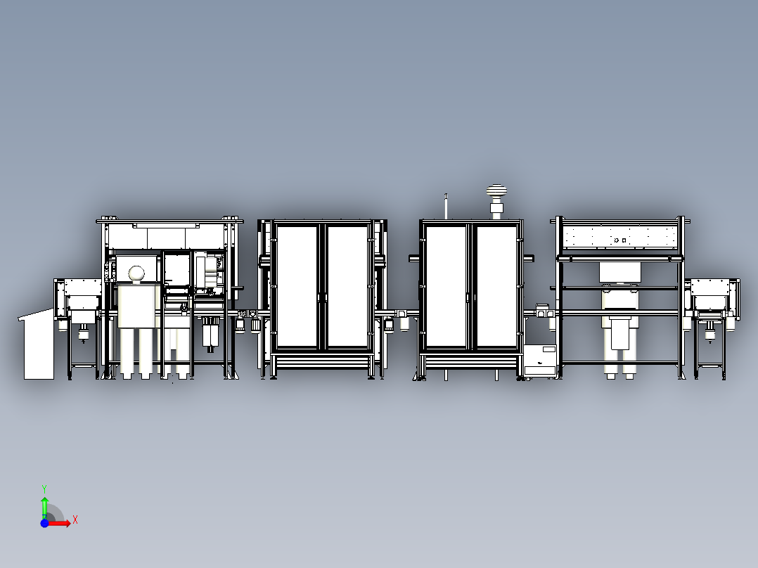汽车空调面板装配流水线前视图