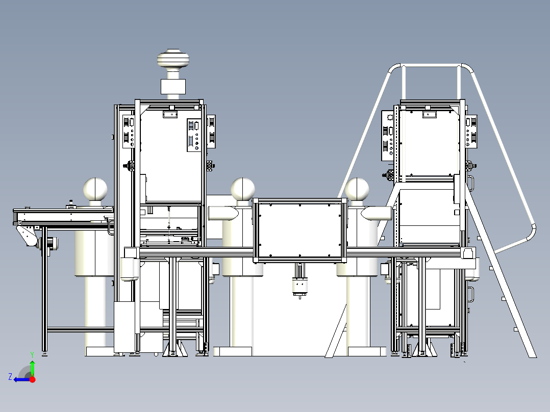 汽车空调面板装配流水线右视图