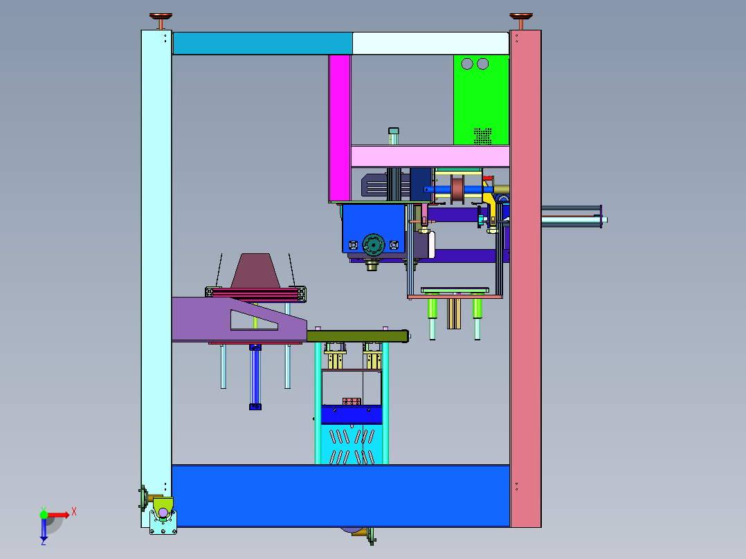 塑料手提瓶排序队列装箱设备俯视图