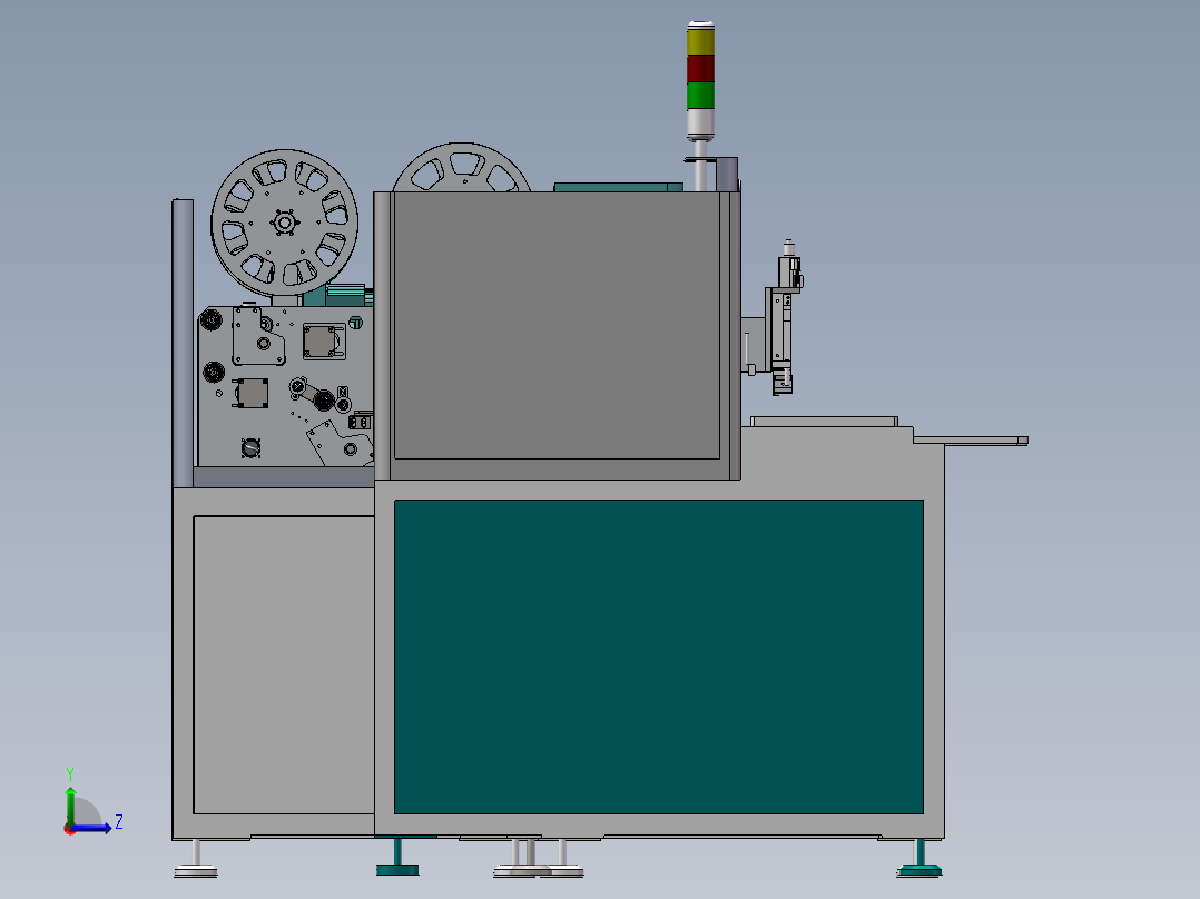 平板壳贴标流水线左视图