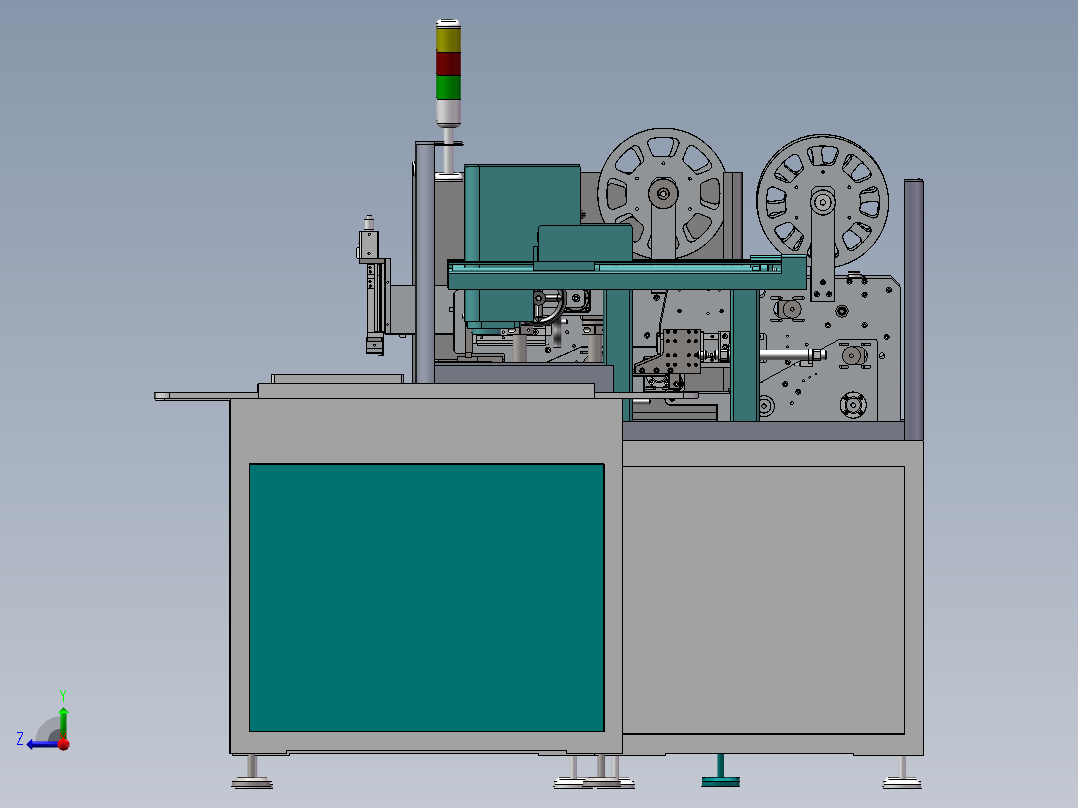 平板壳贴标流水线右视图