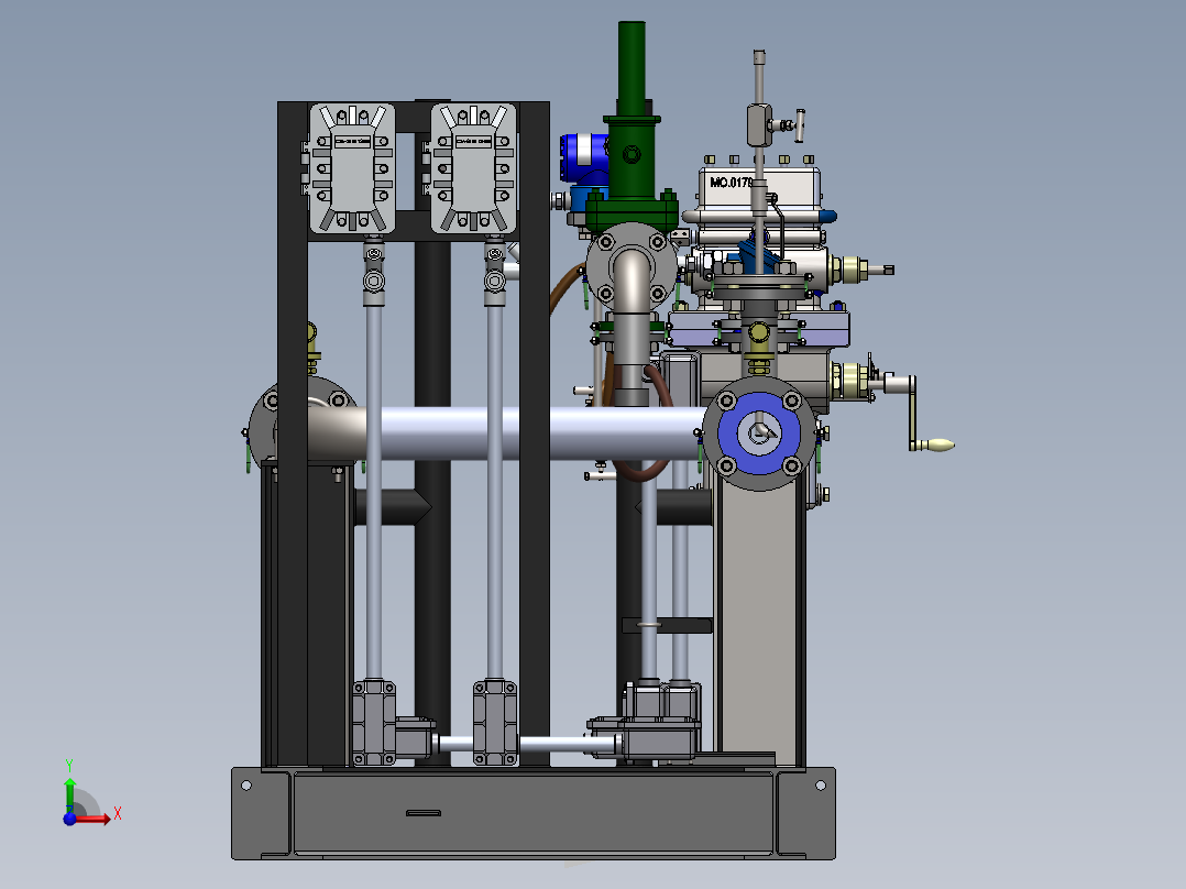测量气体站气体测定装置前视图