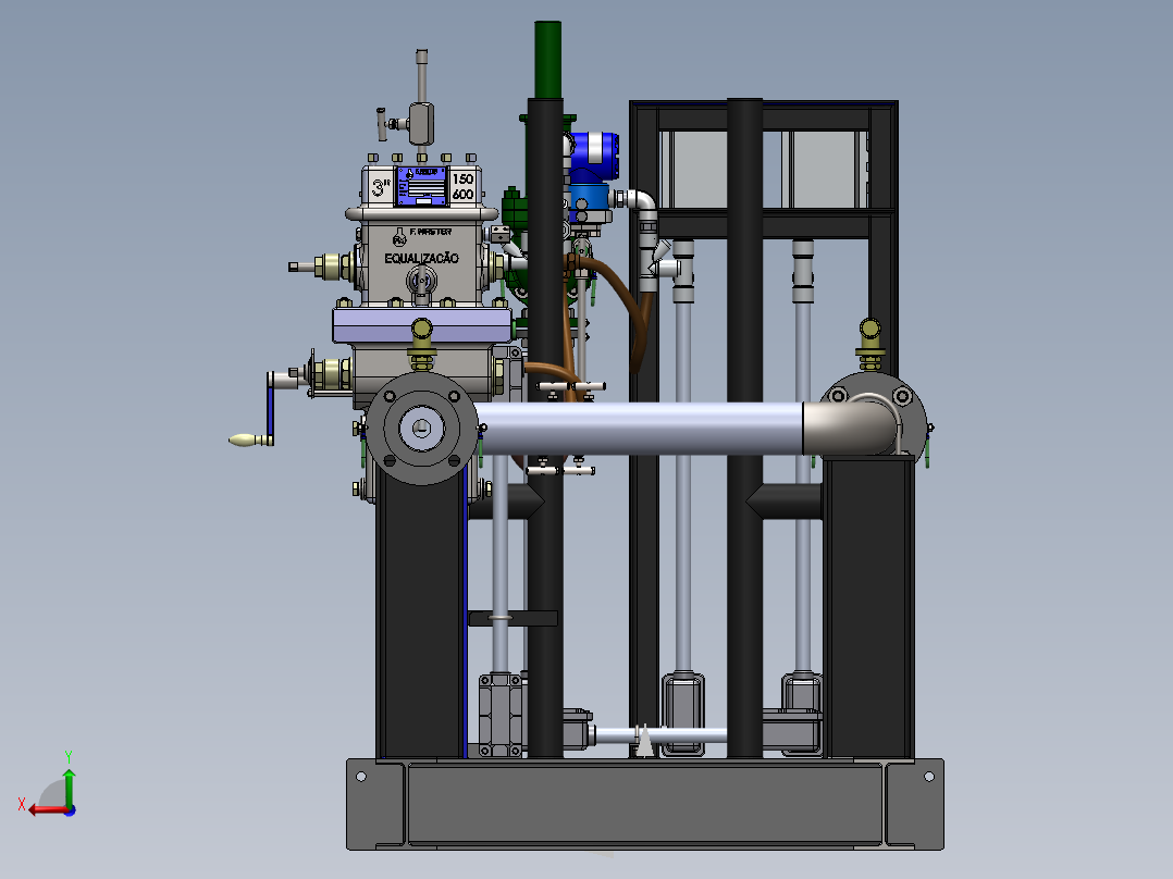 测量气体站气体测定装置后视图