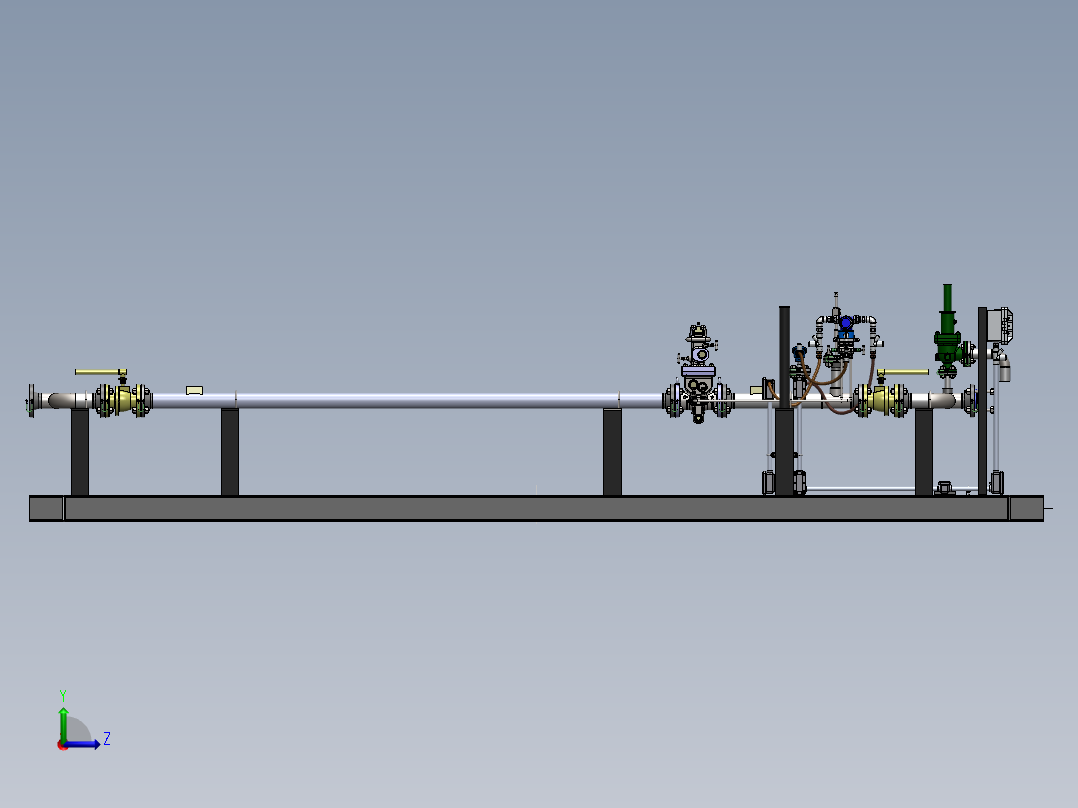 测量气体站气体测定装置左视图