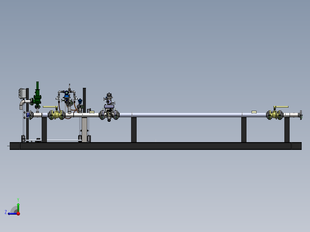 测量气体站气体测定装置右视图