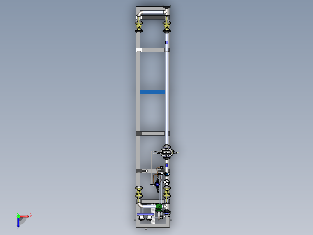 测量气体站气体测定装置俯视图