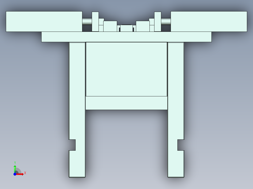 TEA-CNC1笔记本CNC工装夹具三维模型-0317前视图