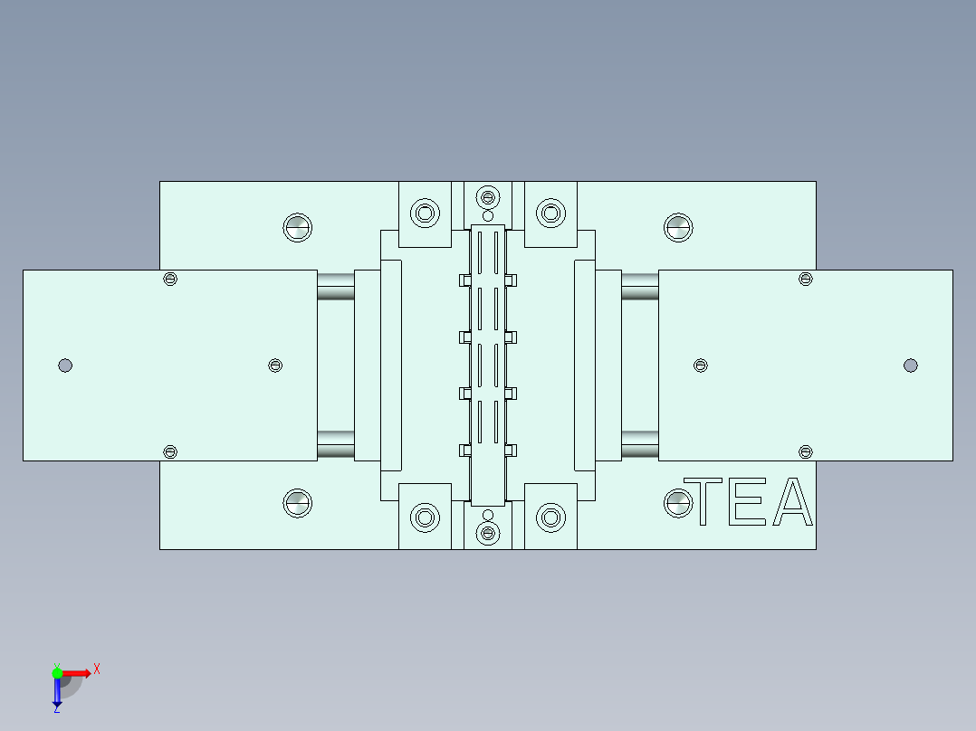 TEA-CNC1笔记本CNC工装夹具三维模型-0317俯视图