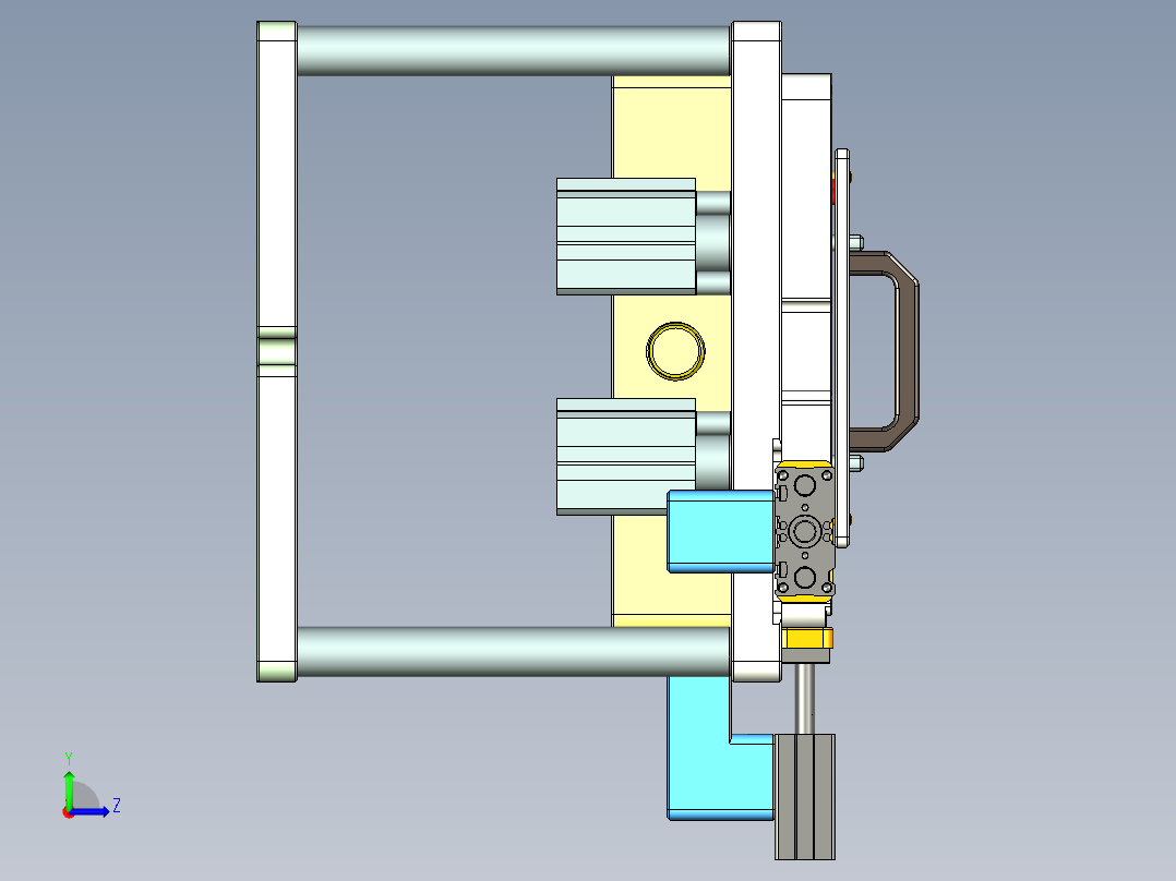 AAPB0-TRIM-笔记本CNC工装夹具三维模型CNC2-0302左视图