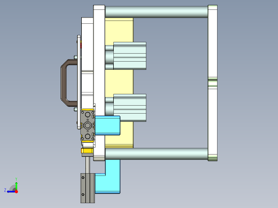 AAPB0-TRIM-笔记本CNC工装夹具三维模型CNC2-0302右视图