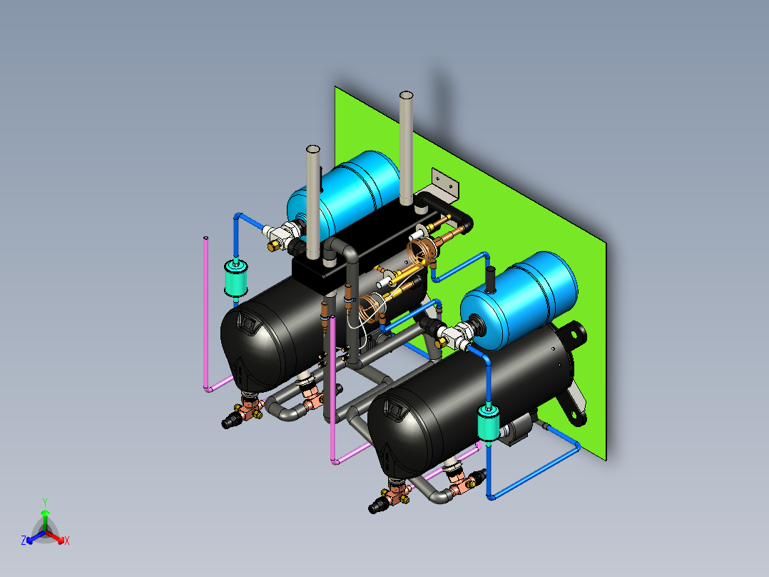 3.5+3.5HP冷水机组蒸发机组