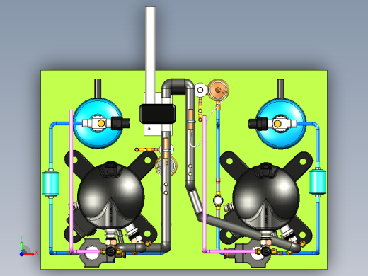 3.5+3.5HP冷水机组蒸发机组前视缩略图