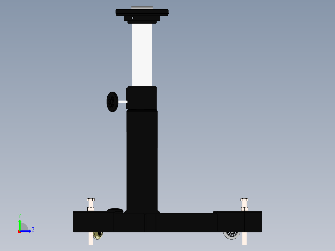 测量臂用重型支架左视图