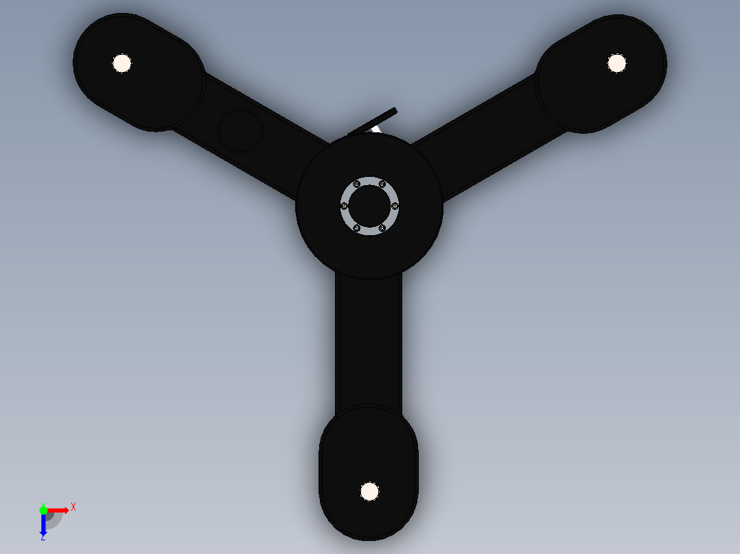 测量臂用重型支架俯视图