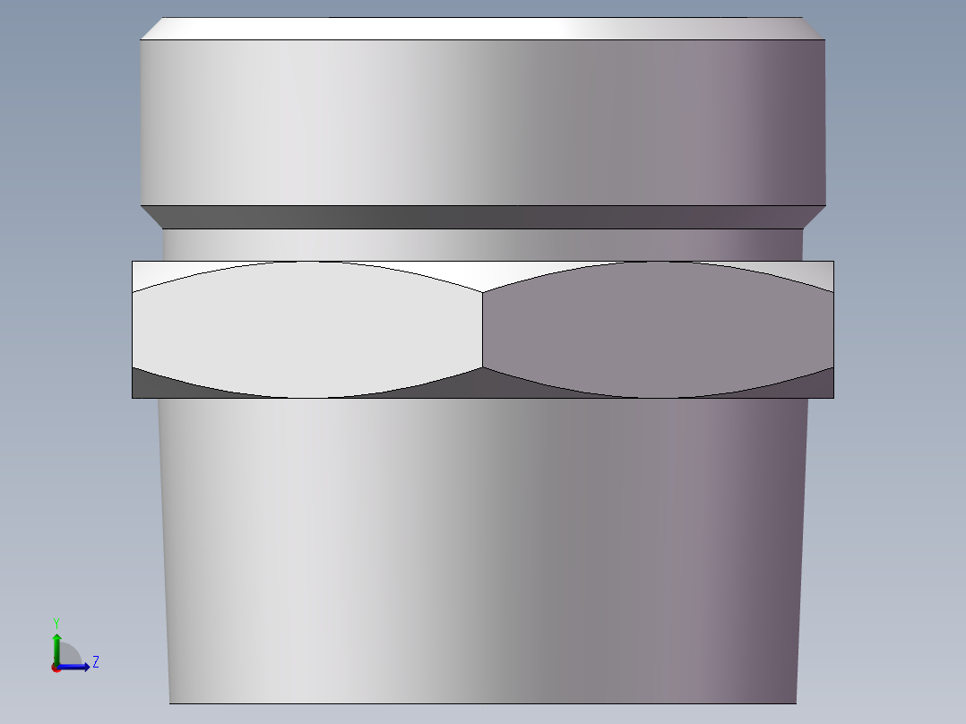 英制锥管螺纹直接头、1CT-45-20SP左视图