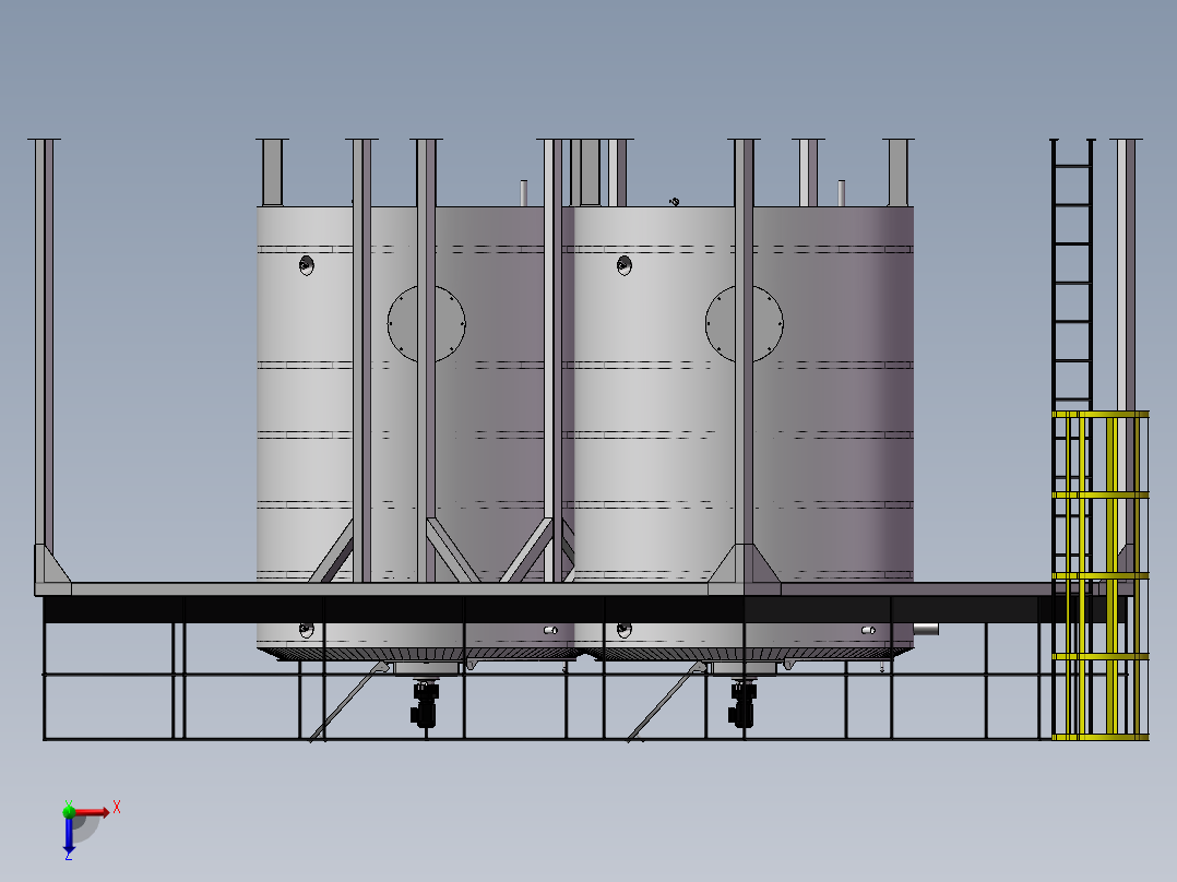 压力容积、巧克力混合搅拌罐俯视图