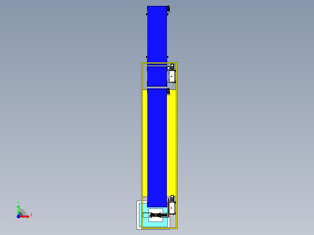 零件传输系统前视图