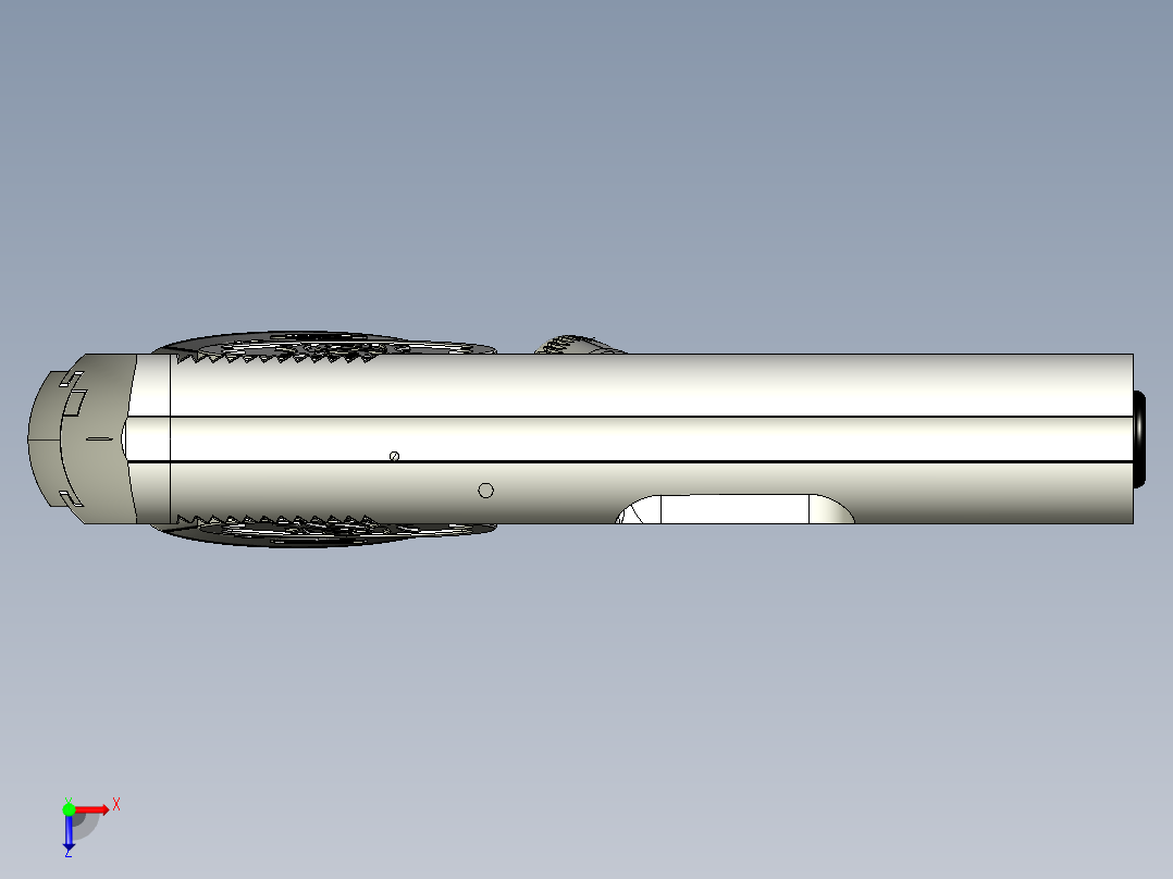 手枪左轮冲锋枪老式狙击步枪设计3D图纸Modesto Santos 6.35 IGS俯视图