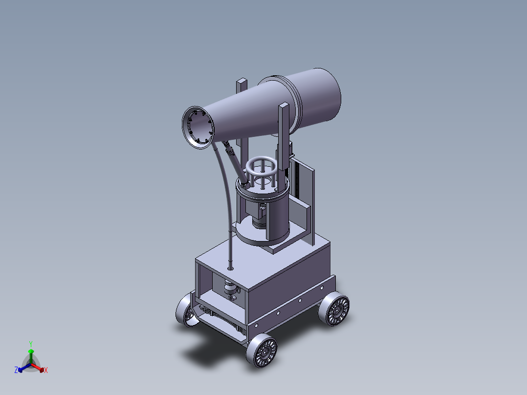 雾炮机正等轴测图