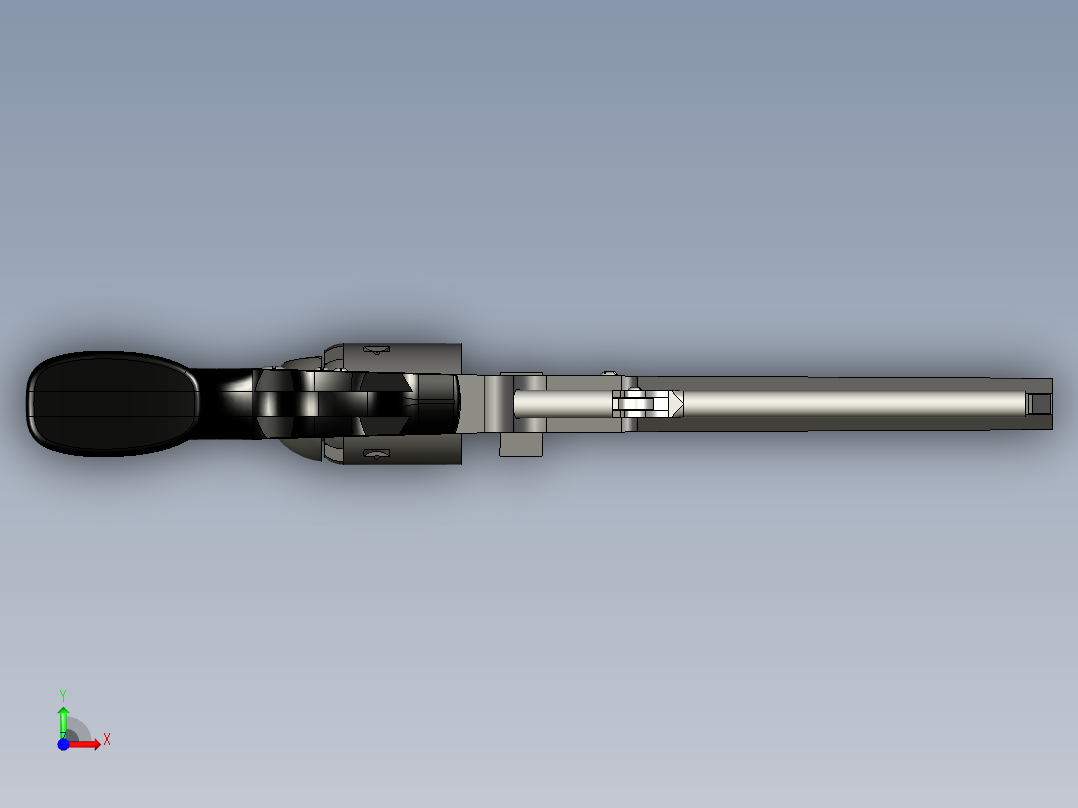 手枪左轮冲锋枪老式狙击步枪设计3D图纸colt-navy-1851 stp igs前视图