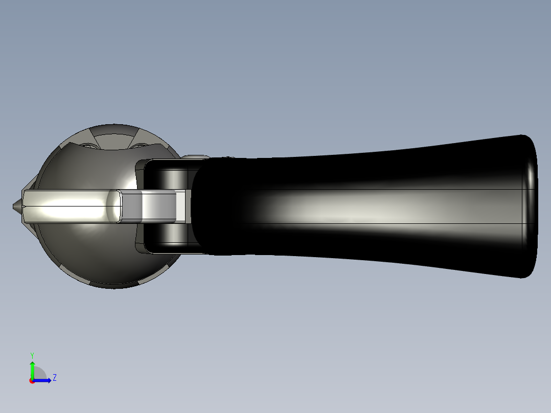 手枪左轮冲锋枪老式狙击步枪设计3D图纸colt-navy-1851 stp igs左视图