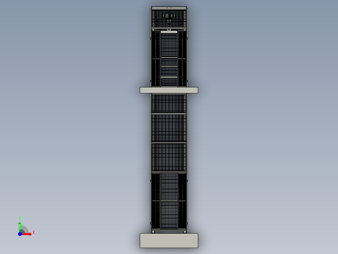 电梯式吊装机安全升降装置前视图