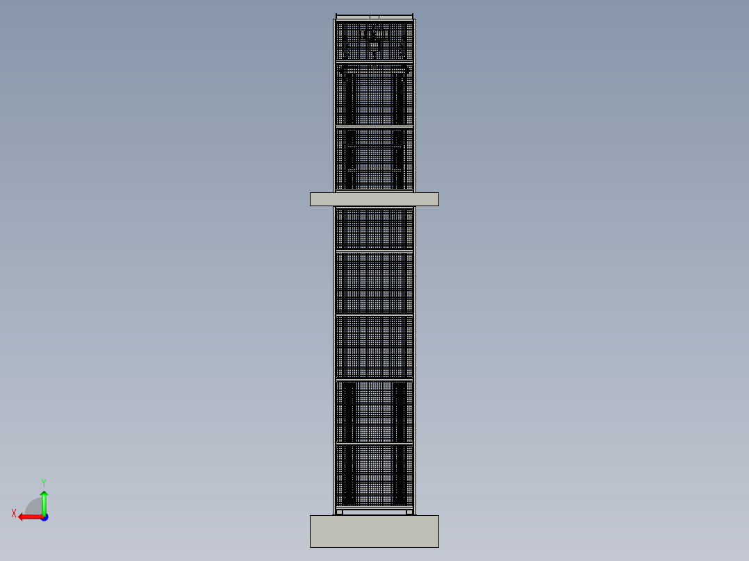 电梯式吊装机安全升降装置后视图