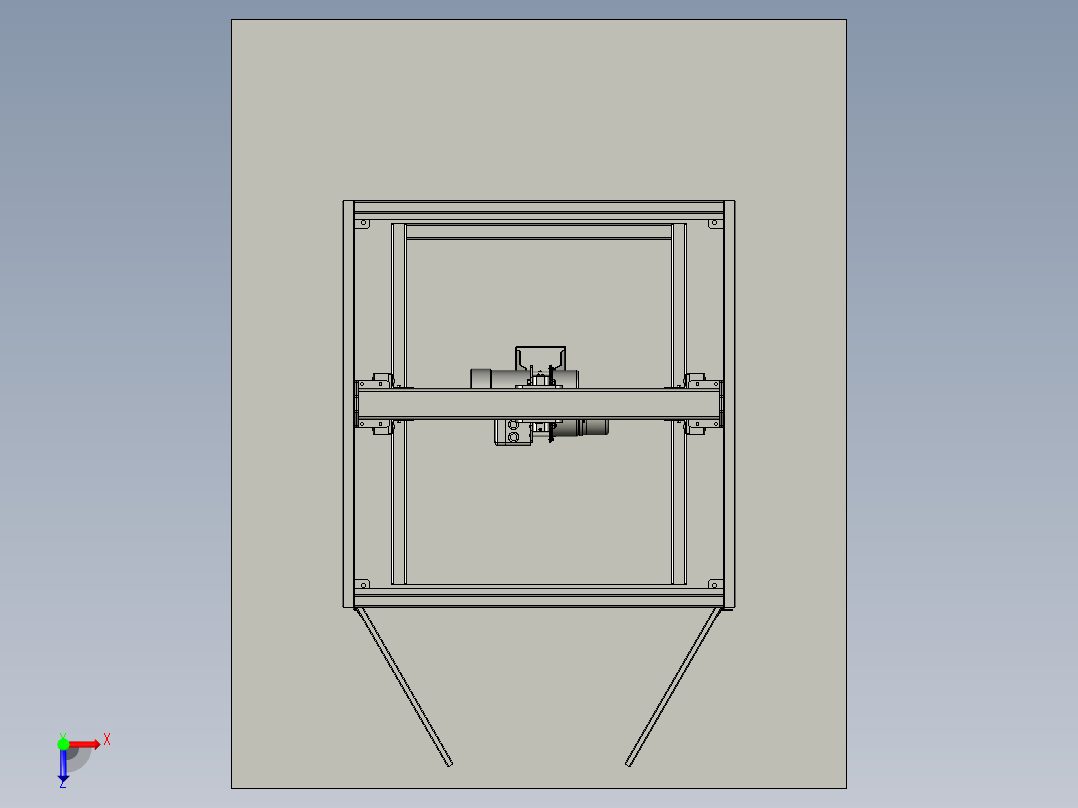 电梯式吊装机安全升降装置俯视图