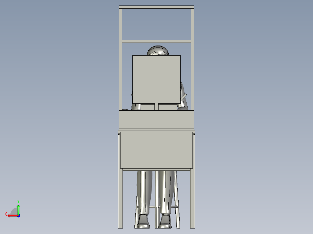人工扫描封装工作台后视图